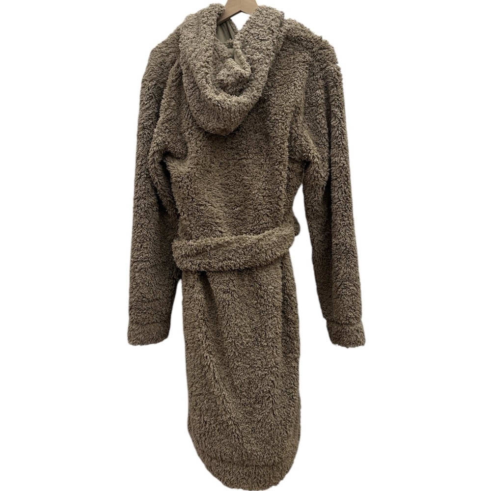 ASOS Borg Hooded Robe Tawny - Picture 6 of 7